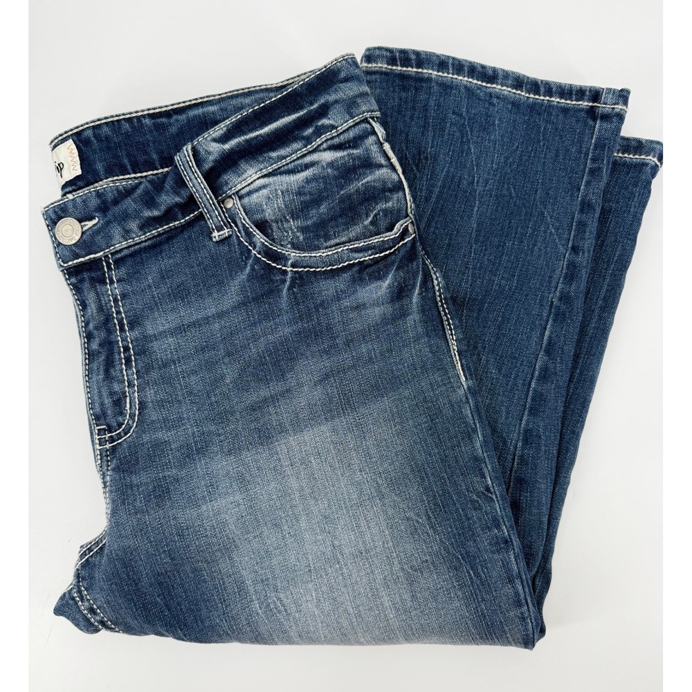 Daytrip Virgo Curvy Fit Mid Rise Capri Jeans Blue Dark Wash Size 36 Buckle